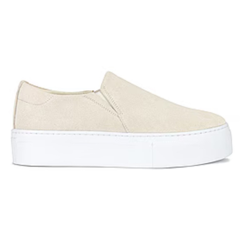 Used New Republic Venice Slip On Platform Suede Sneaker in Bone